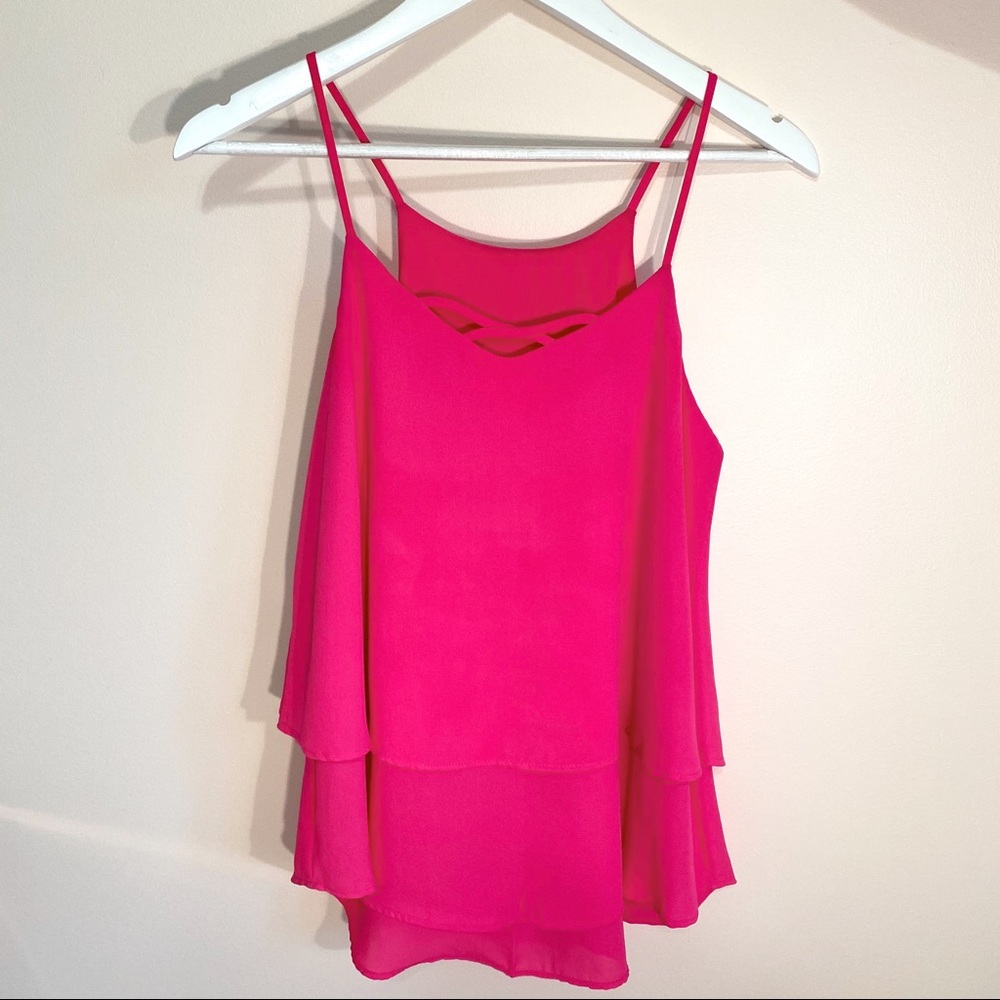 Francesca’s Collection Pink Tank Top - Picture 2 of 2